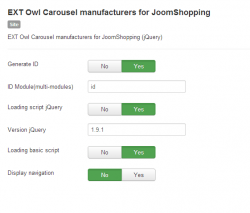 Модуль Owl карусель производителей товаров для JoomShopping