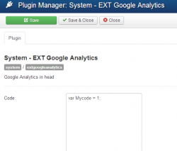 Google Analytics plugin